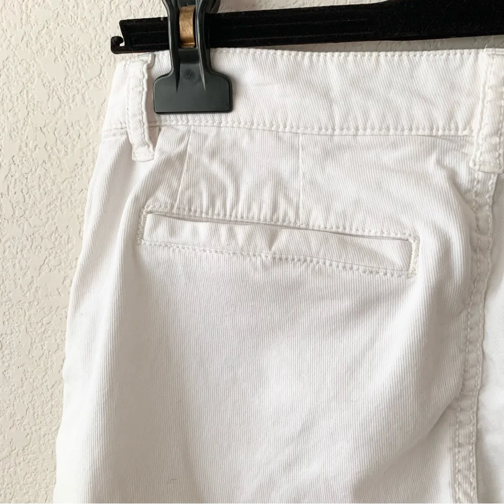 Tory Burch white cotton long shorts